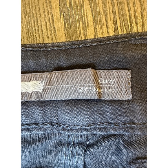 Levis 529 Curvy Skinny Leg Jeans Womens 4M W27 L32 Black Denim Pants 15586-0014 - Picture 6 of 11
